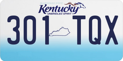 KY license plate 301TQX