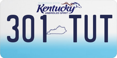 KY license plate 301TUT