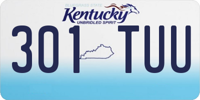 KY license plate 301TUU