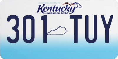 KY license plate 301TUY