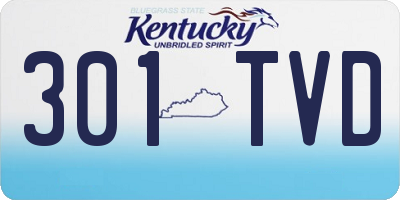 KY license plate 301TVD