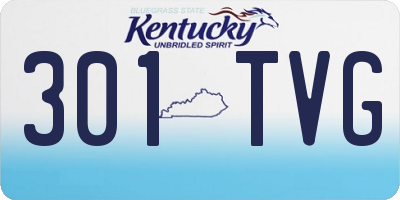 KY license plate 301TVG