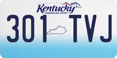 KY license plate 301TVJ