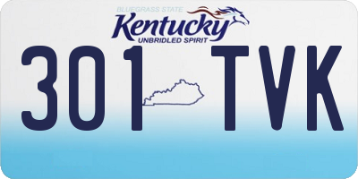 KY license plate 301TVK