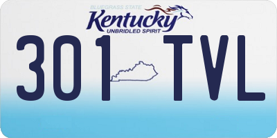KY license plate 301TVL