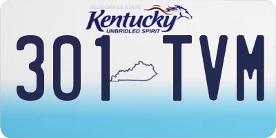 KY license plate 301TVM