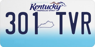 KY license plate 301TVR