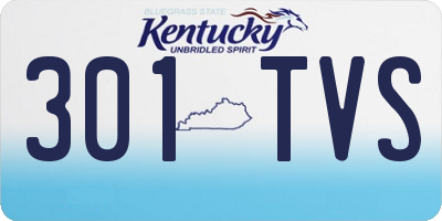 KY license plate 301TVS