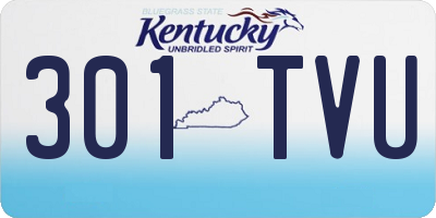 KY license plate 301TVU