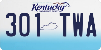 KY license plate 301TWA