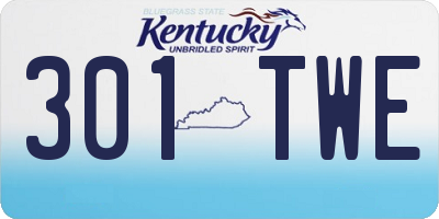 KY license plate 301TWE