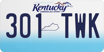 KY license plate 301TWK