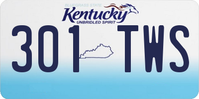 KY license plate 301TWS