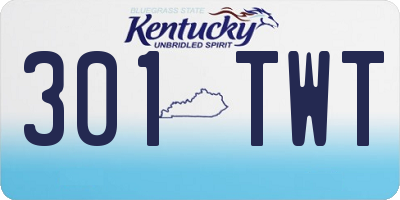 KY license plate 301TWT