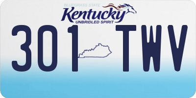 KY license plate 301TWV