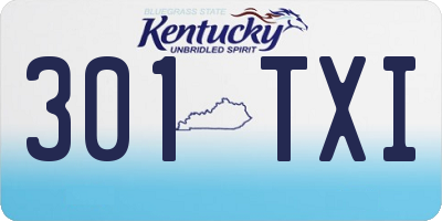 KY license plate 301TXI
