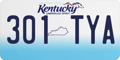 KY license plate 301TYA
