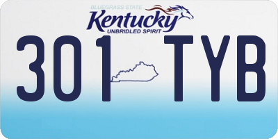 KY license plate 301TYB