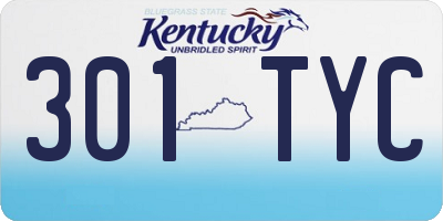KY license plate 301TYC
