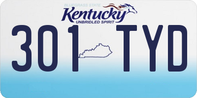KY license plate 301TYD
