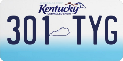 KY license plate 301TYG