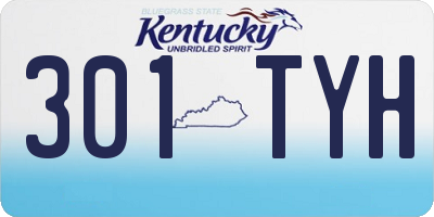 KY license plate 301TYH