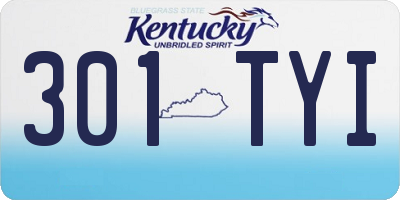 KY license plate 301TYI