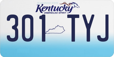 KY license plate 301TYJ