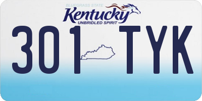 KY license plate 301TYK