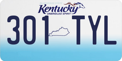 KY license plate 301TYL