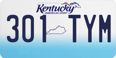 KY license plate 301TYM