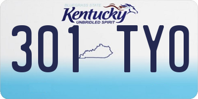 KY license plate 301TYO