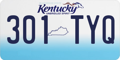 KY license plate 301TYQ