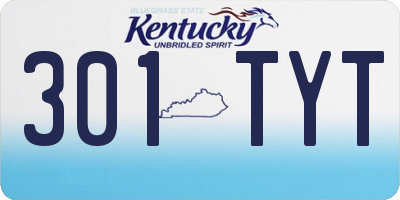 KY license plate 301TYT