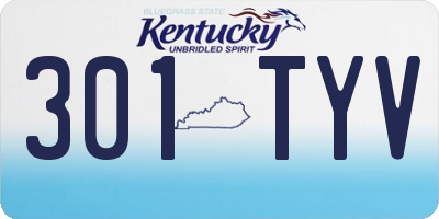KY license plate 301TYV