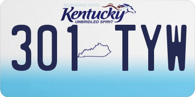 KY license plate 301TYW
