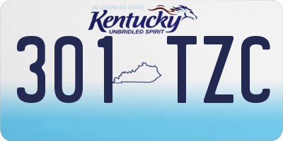 KY license plate 301TZC