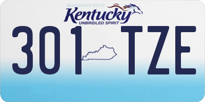KY license plate 301TZE