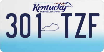 KY license plate 301TZF