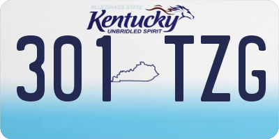 KY license plate 301TZG