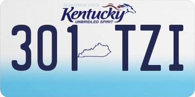 KY license plate 301TZI