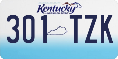 KY license plate 301TZK