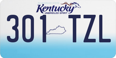KY license plate 301TZL
