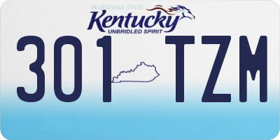 KY license plate 301TZM