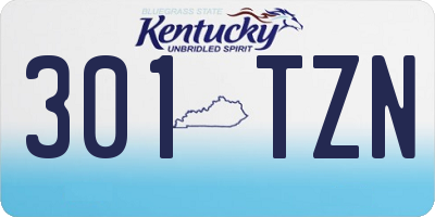 KY license plate 301TZN