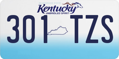 KY license plate 301TZS