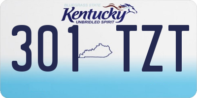 KY license plate 301TZT