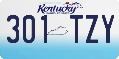 KY license plate 301TZY