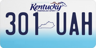 KY license plate 301UAH