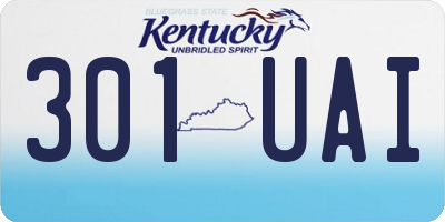 KY license plate 301UAI